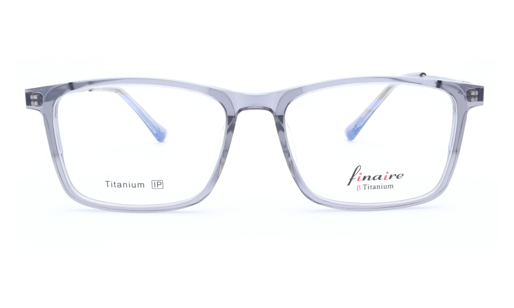 Finaire District Rectangle Grey Full Rim Eyeglasses