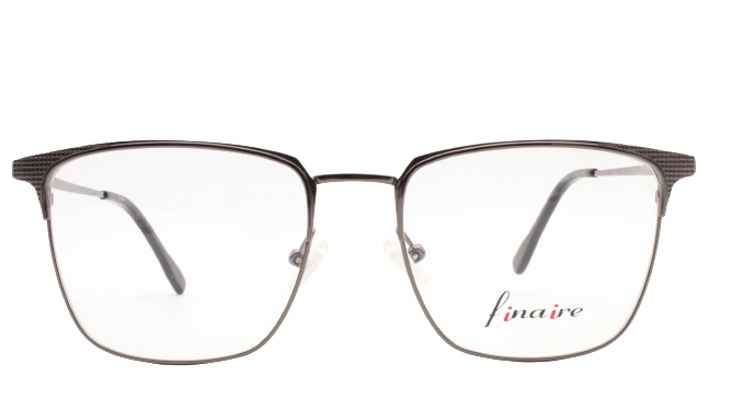 Finaire Graphite Square Gunmetal Full Rim Eyeglasses