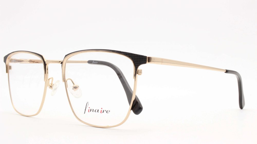 Finaire Graphite Square Black Full Rim Eyeglasses