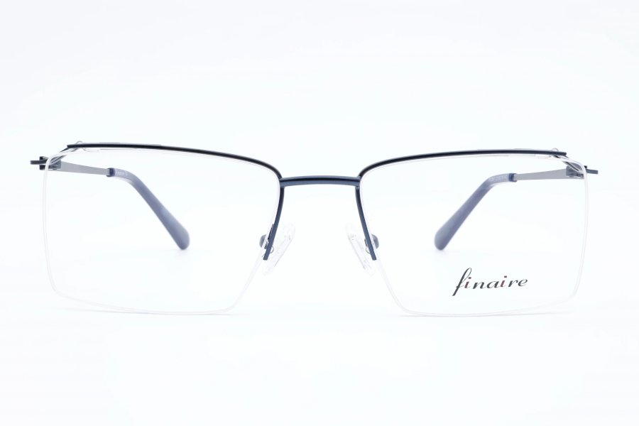 Finaire Lane Square Blue Semi Rimless Eyeglasses