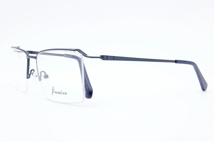 Finaire Lane Square Blue Semi Rimless Eyeglasses