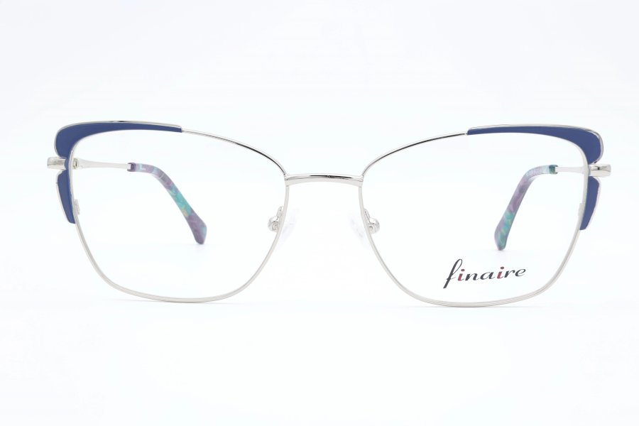 Finaire Finisher Cat Eye Blue Semi Rimless Eyeglasses