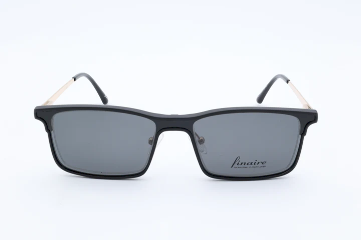 Finaire Pixa Rectangle Black Semi Rimless Eyeglasses