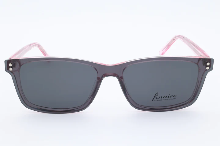 Finaire Raggio Rectangle Pink Full Rim Eyeglasses
