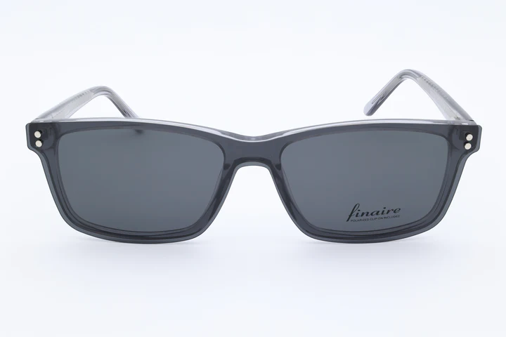 Finaire Raggio Rectangle Smoke Full Rim Eyeglasses