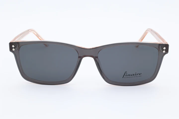 Finaire Raggio Rectangle Champagne Full Rim Eyeglasses