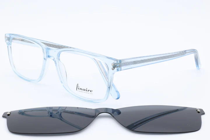 Finaire Raggio Rectangle Blue Full Rim Eyeglasses