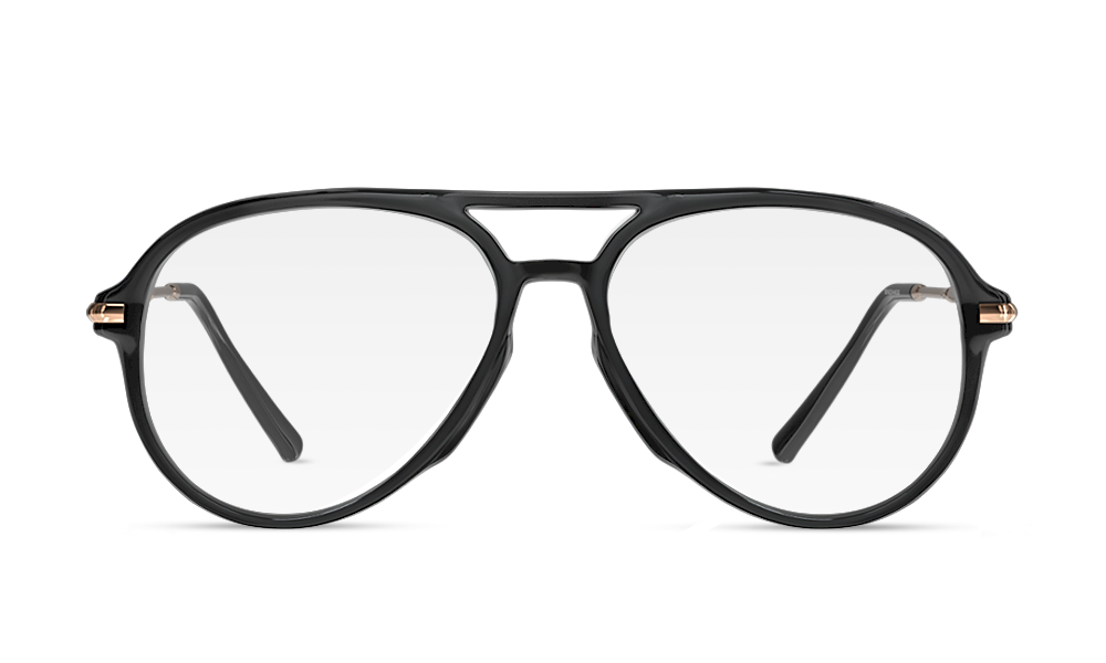 Aether Aviator Black Full Rim Eyeglasses