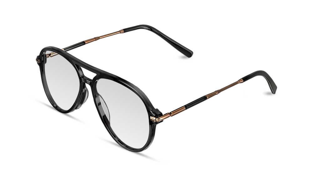 Aether Aviator Black Full Rim Eyeglasses