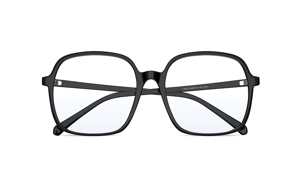 Myst Square Black Full Rim Eyeglasses