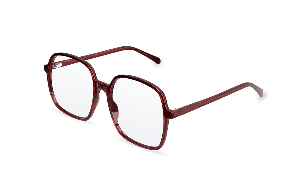 Myst Square Red Full Rim Eyeglasses