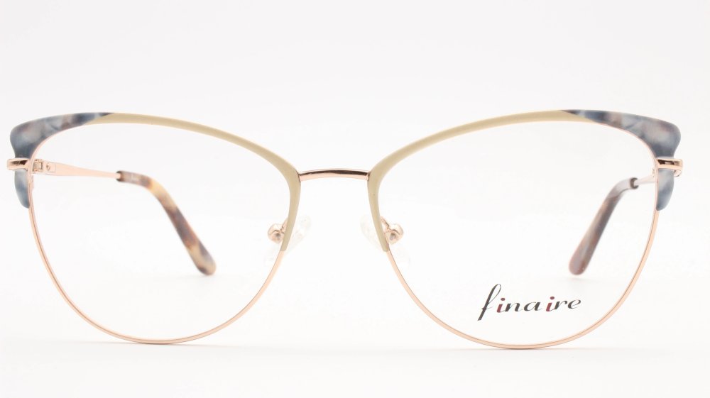 Finaire Finisher MF7716 Cat Eye Nude Semi Rimless Eyeglasses