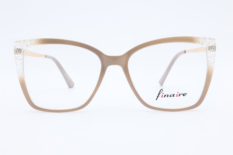 FINAIRE NEBULA  Cat Eye Champagne Full Rim Eyeglasses