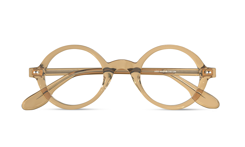 Svelte Round Transparent Tea Full Rim Eyeglasses