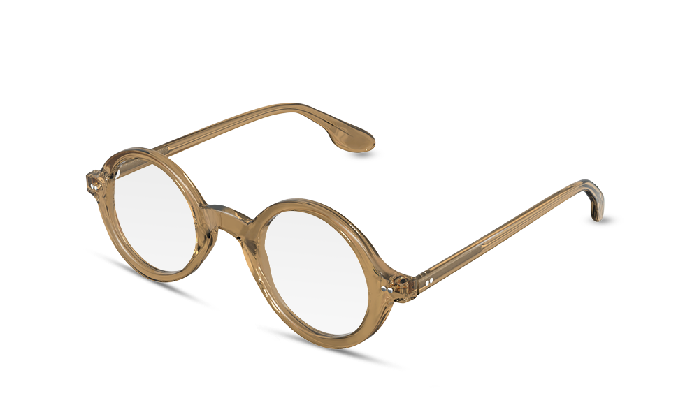 Svelte Round Transparent Tea Full Rim Eyeglasses