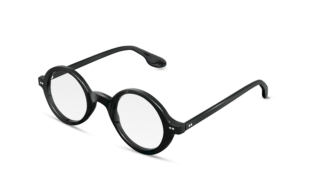Svelte Round Black Full Rim Eyeglasses