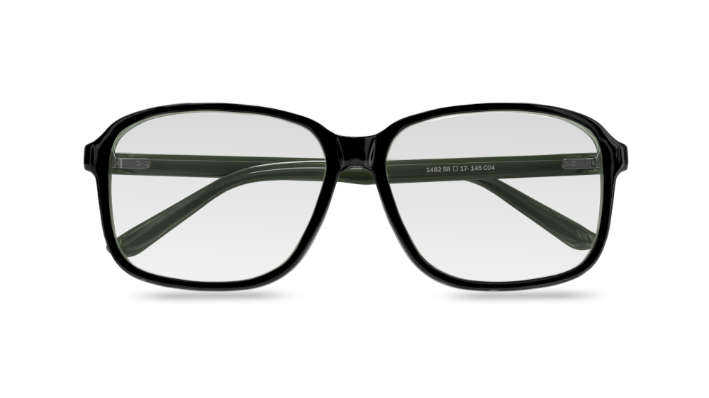 Eclipse Square Black Full Rim Eyeglasses