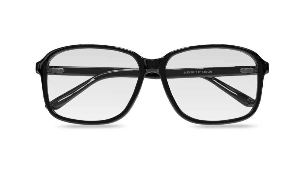 Eclipse Square Black Full Rim Eyeglasses