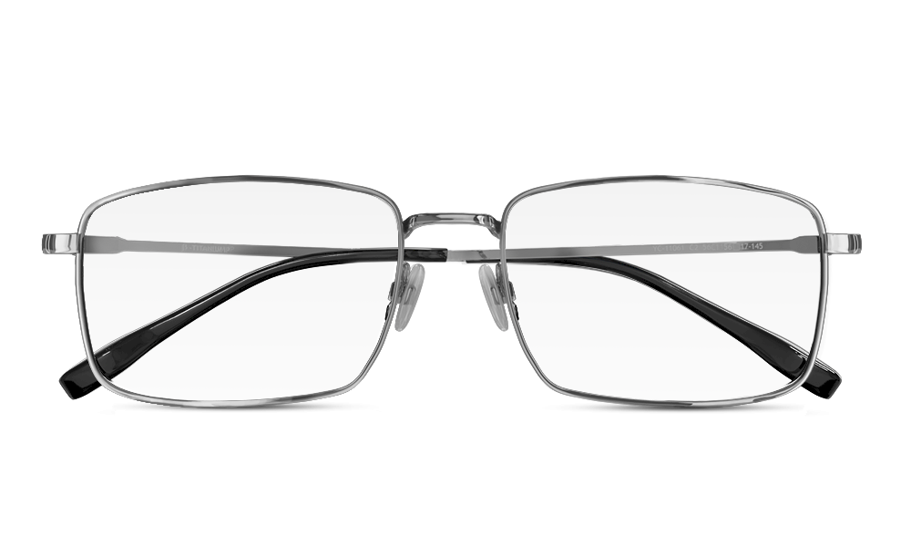 Ripple Rectangle Black Full Rim Eyeglasses
