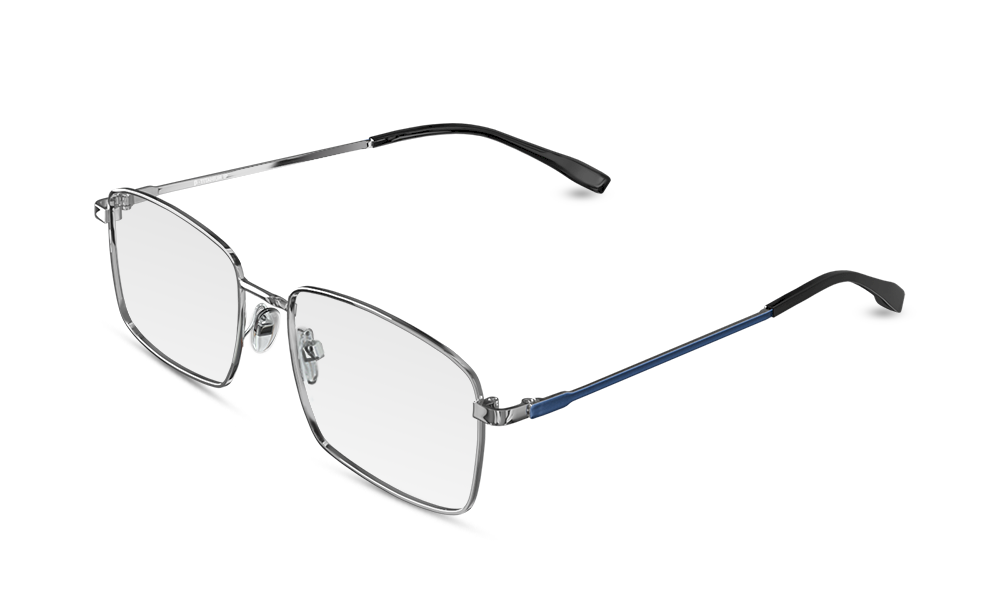 Ripple Rectangle Black Full Rim Eyeglasses