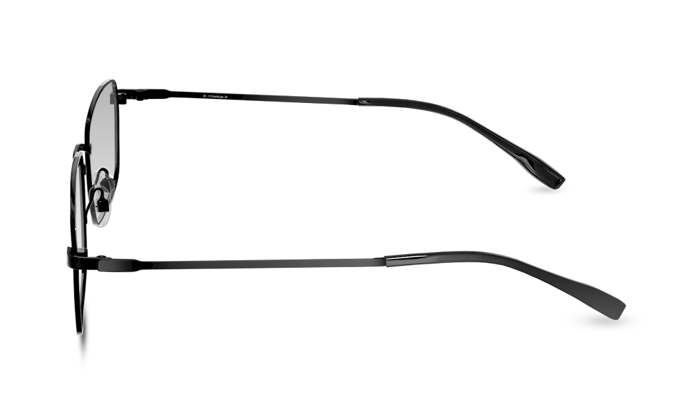 Ripple Rectangle Black Full Rim Eyeglasses