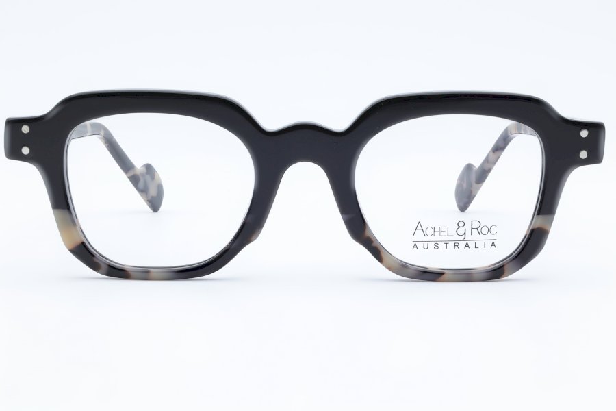 Achel & Roc Panache Square Black Full Rim Eyeglasses