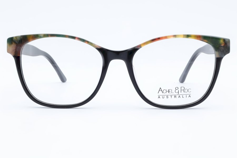 Achel & Roc Farben Oval Black Full Rim Eyeglasses