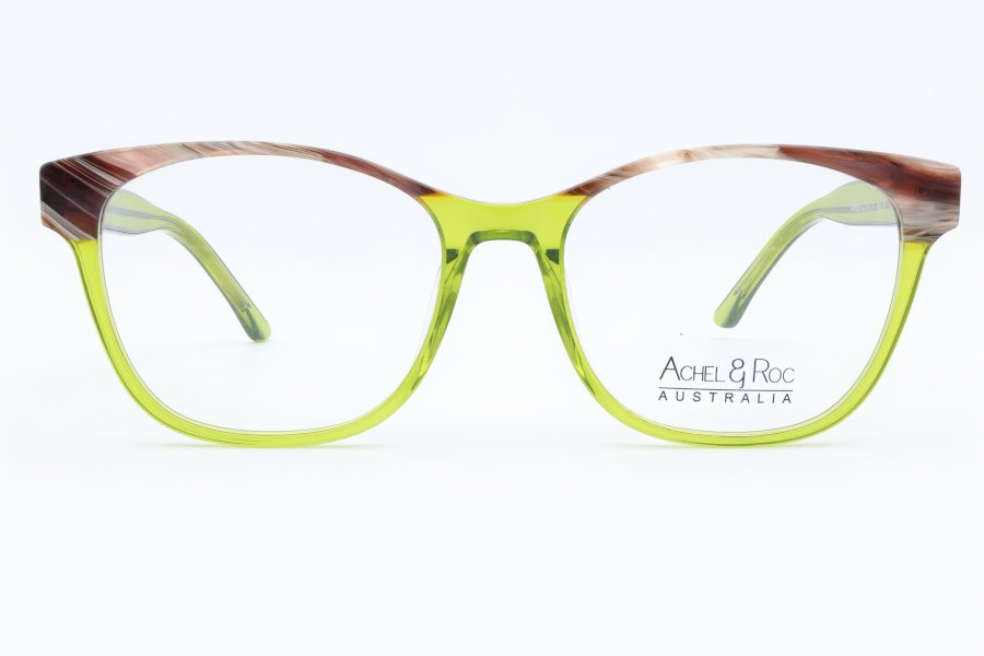 Achel & Roc Farben Oval Green Full Rim Eyeglasses