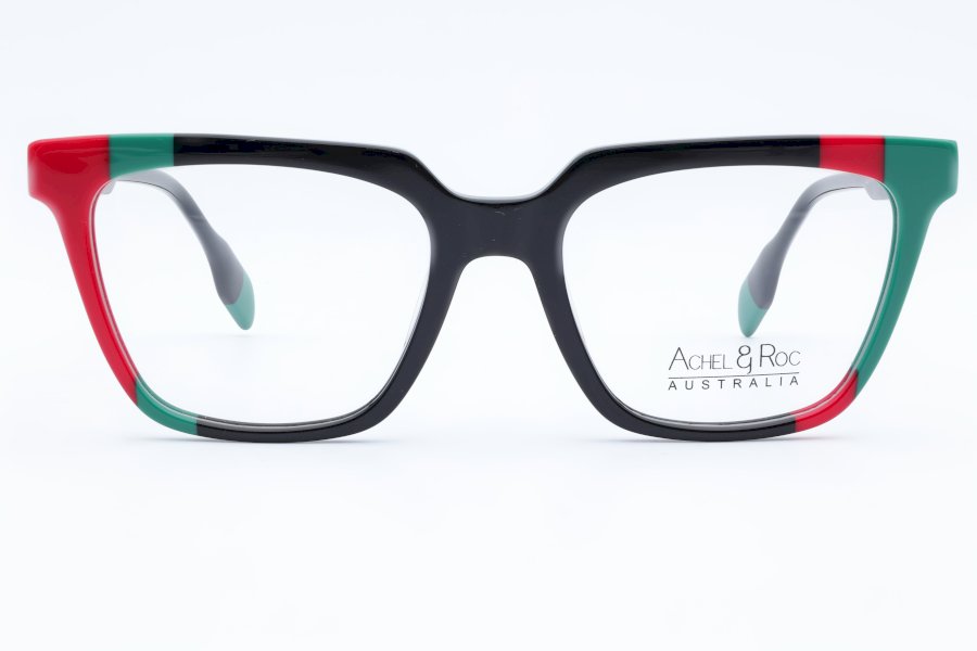 Achel & Roc Colorato Horn Black Full Rim Eyeglasses