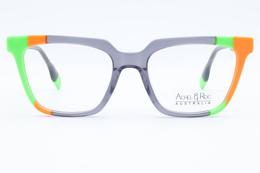 Achel & Roc Colorato Horn Smoke Full Rim Eyeglasses