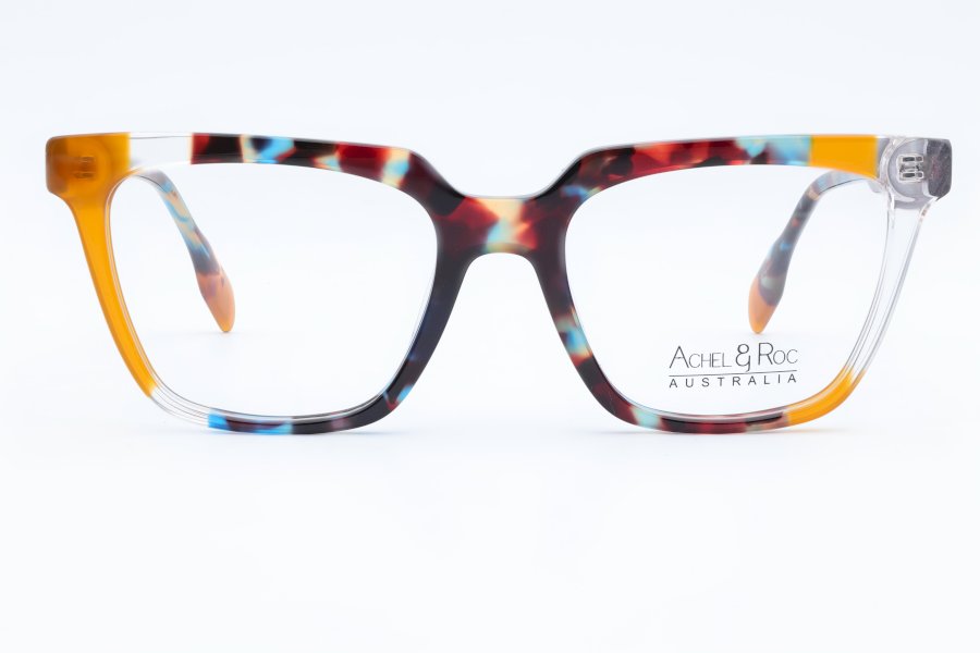 Achel & Roc Colorato Horn Blue Full Rim Eyeglasses