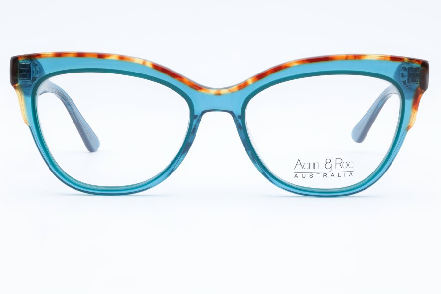 Achel & Roc Clique Cat Eye Teal Full Rim Eyeglasses