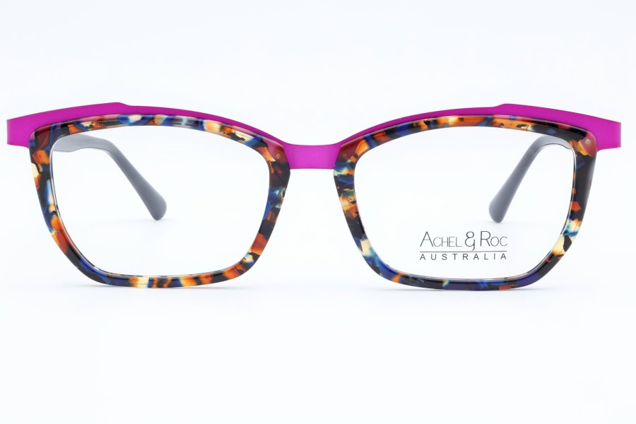 Achel & Roc Satine Rectangle Magenta Full Rim Eyeglasses