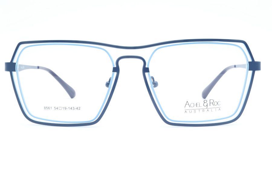 Achel & Roc Titan Square Blue Full Rim Eyeglasses