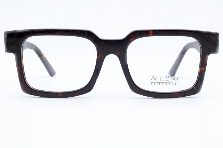 Achel & Roc Regal Square Tortoiseshell Full Rim Eyeglasses