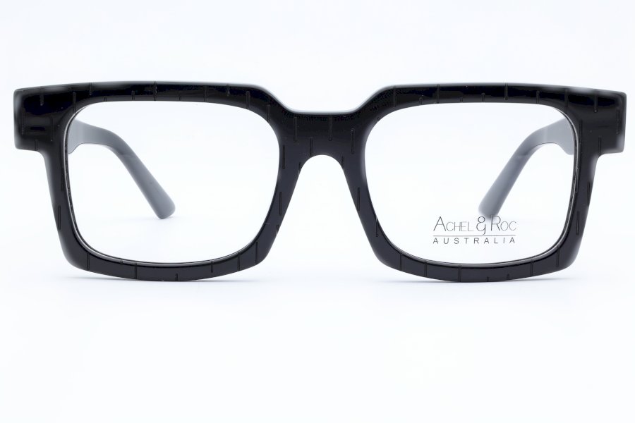 Achel & Roc Regal Square Black Full Rim Eyeglasses