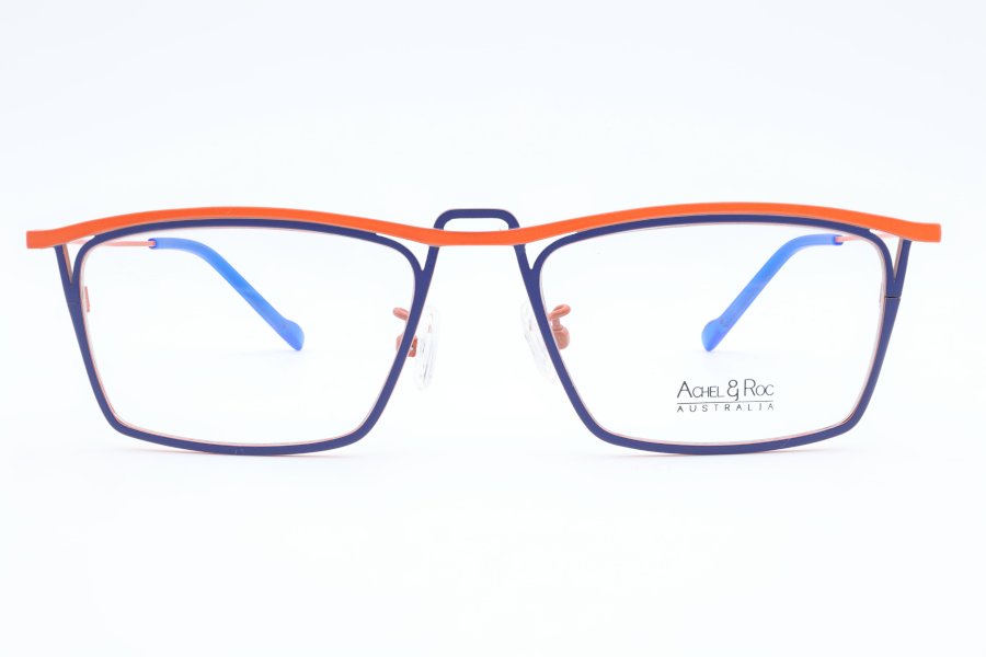 Achel & Roc Moxie Rectangle Blue Full Rim Eyeglasses