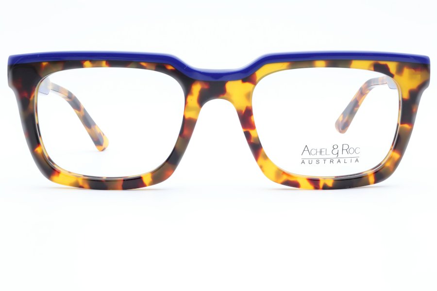 Achel & Roc Flare Square Tortoiseshell Full Rim Eyeglasses