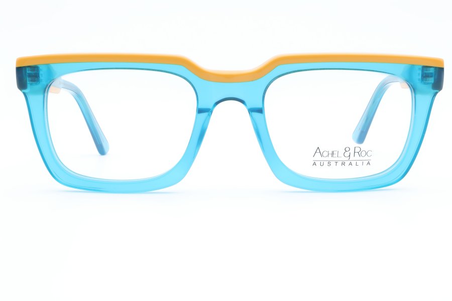 Achel & Roc Flare Square Teal Full Rim Eyeglasses