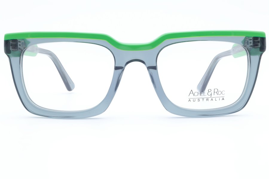 Achel & Roc Flare Square Smoke Full Rim Eyeglasses