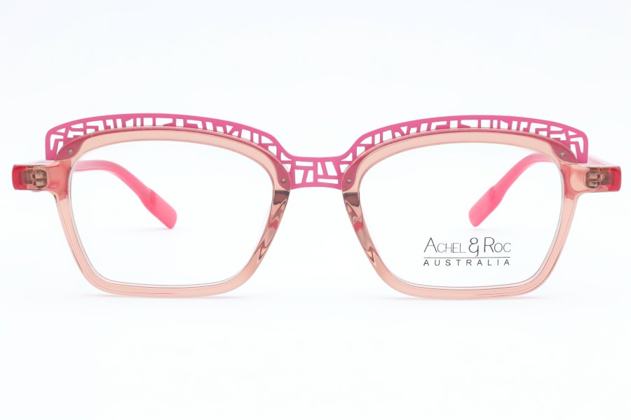 Achel & Roc Zlatz Square Amber Full Rim Eyeglasses