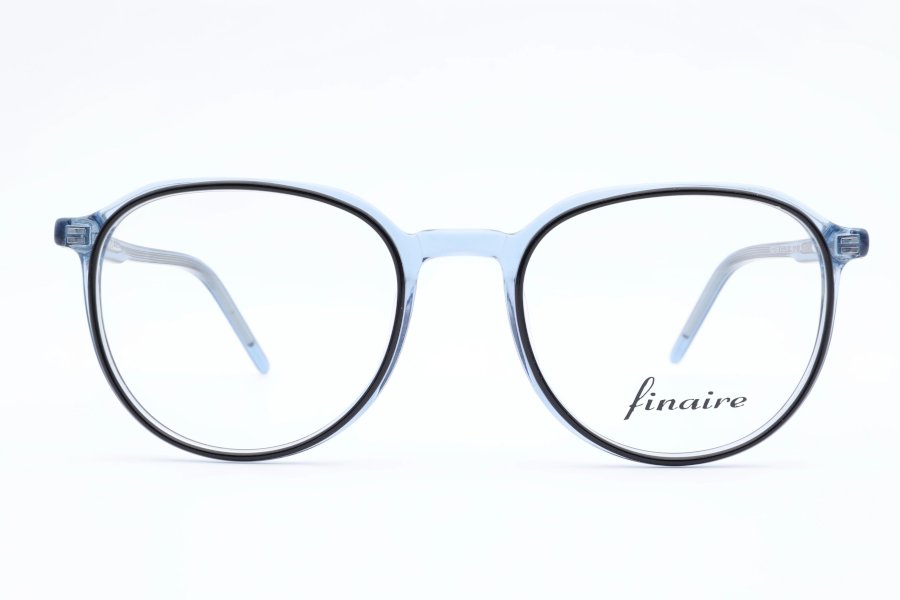 Finaire Pipeline Round Round Blue Full Rim Eyeglasses