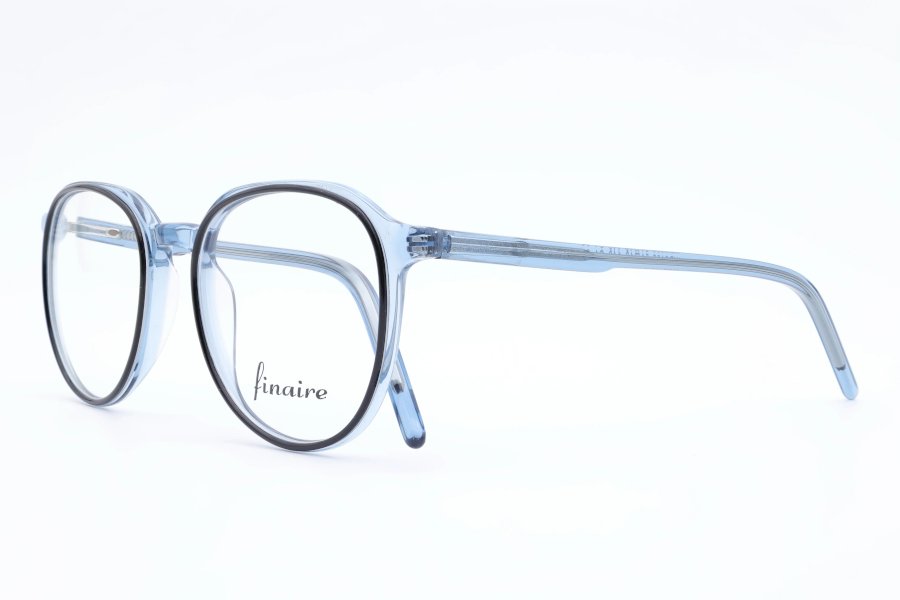Finaire Pipeline Round Round Blue Full Rim Eyeglasses