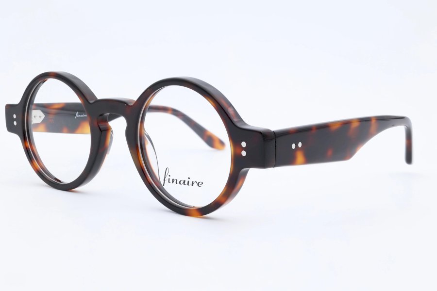Finaire Asymmetry Round Tortoiseshell Full Rim Eyeglasses