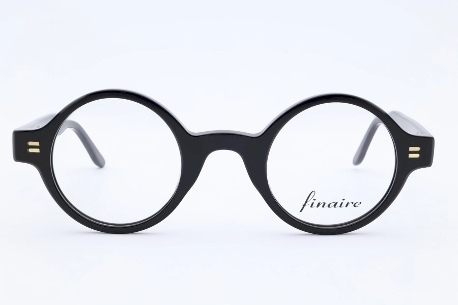 Finaire Symmetry Round Black Full Rim Eyeglasses