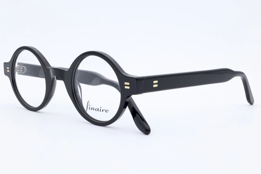 Finaire Symmetry Round Black Full Rim Eyeglasses