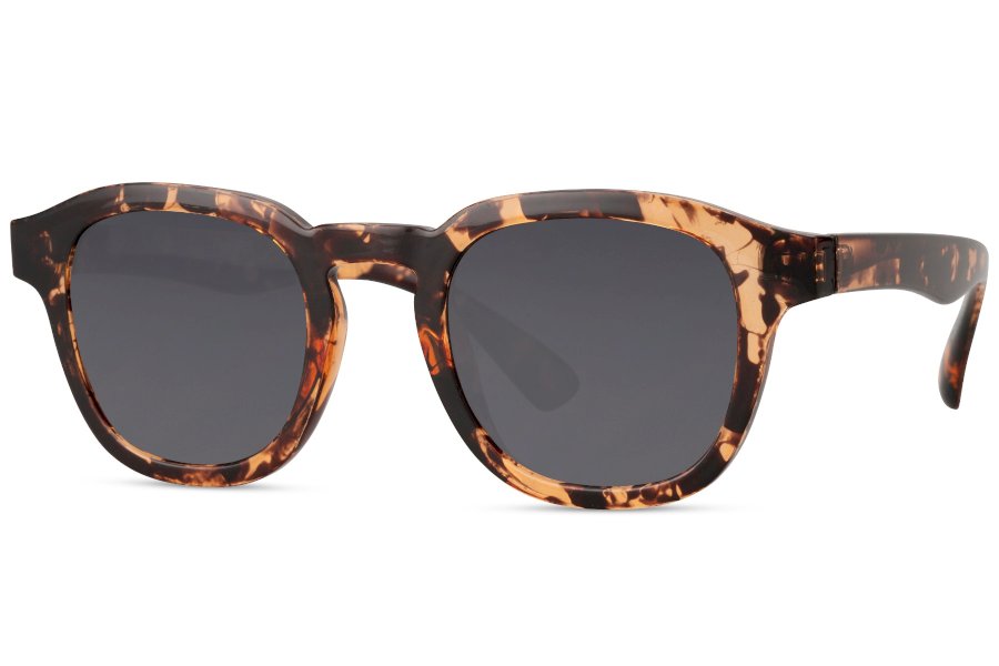 Reva Round Brown Full Rim Sunglasses