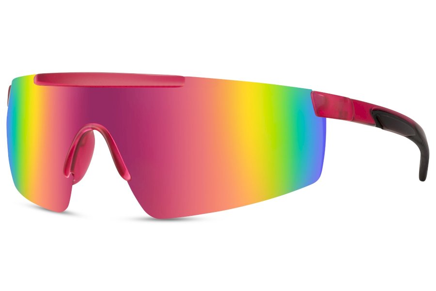 Lush Rectangle Pink Rimless Sunglasses