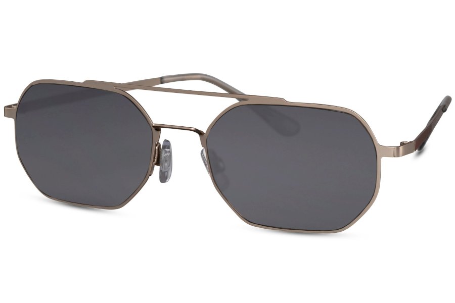 Prism Geometric Gold Full Rim Sunglasses