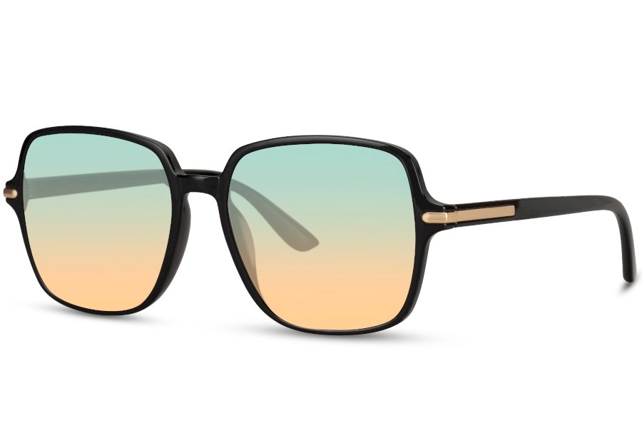 Elle Square Black Full Rim Sunglasses